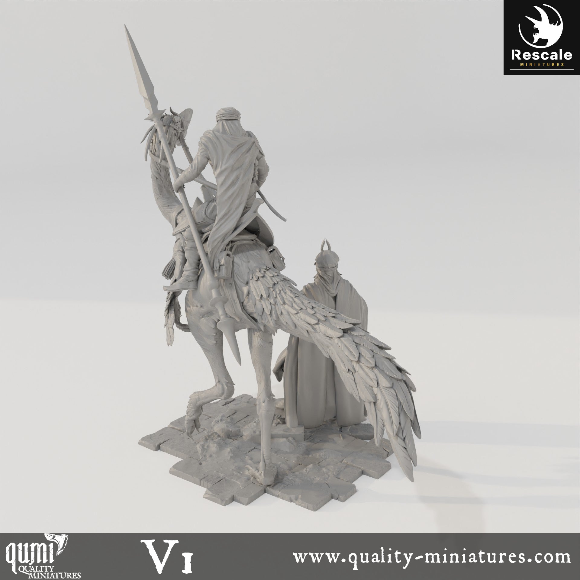 Guard Scene - Dinotopia - 32mm Tabletop RPG Mini - Qumi - Rescale Miniatures Quality Miniatures - Qumi