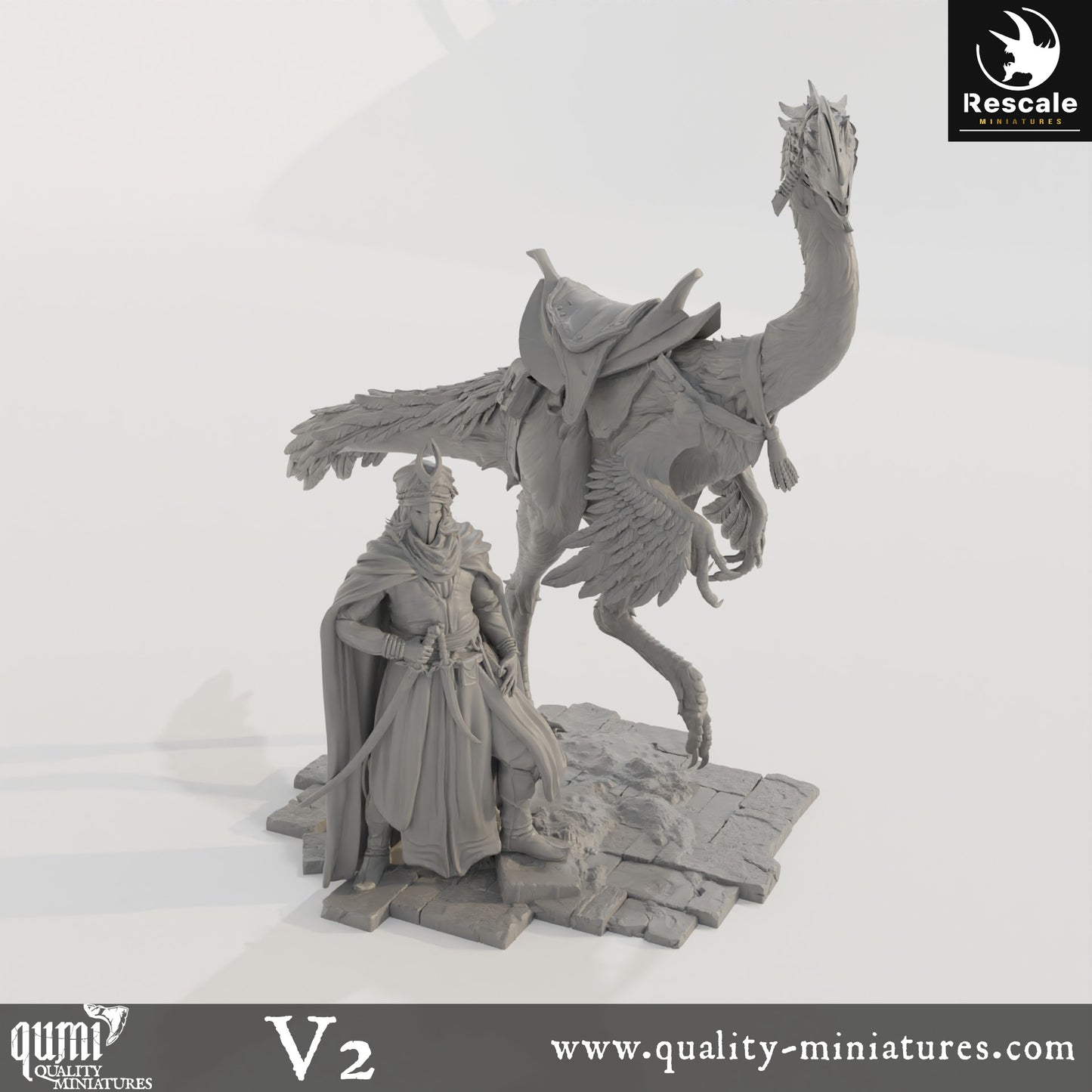 Guard Scene - Dinotopia - 32mm Tabletop RPG Mini - Qumi - Rescale Miniatures Quality Miniatures - Qumi