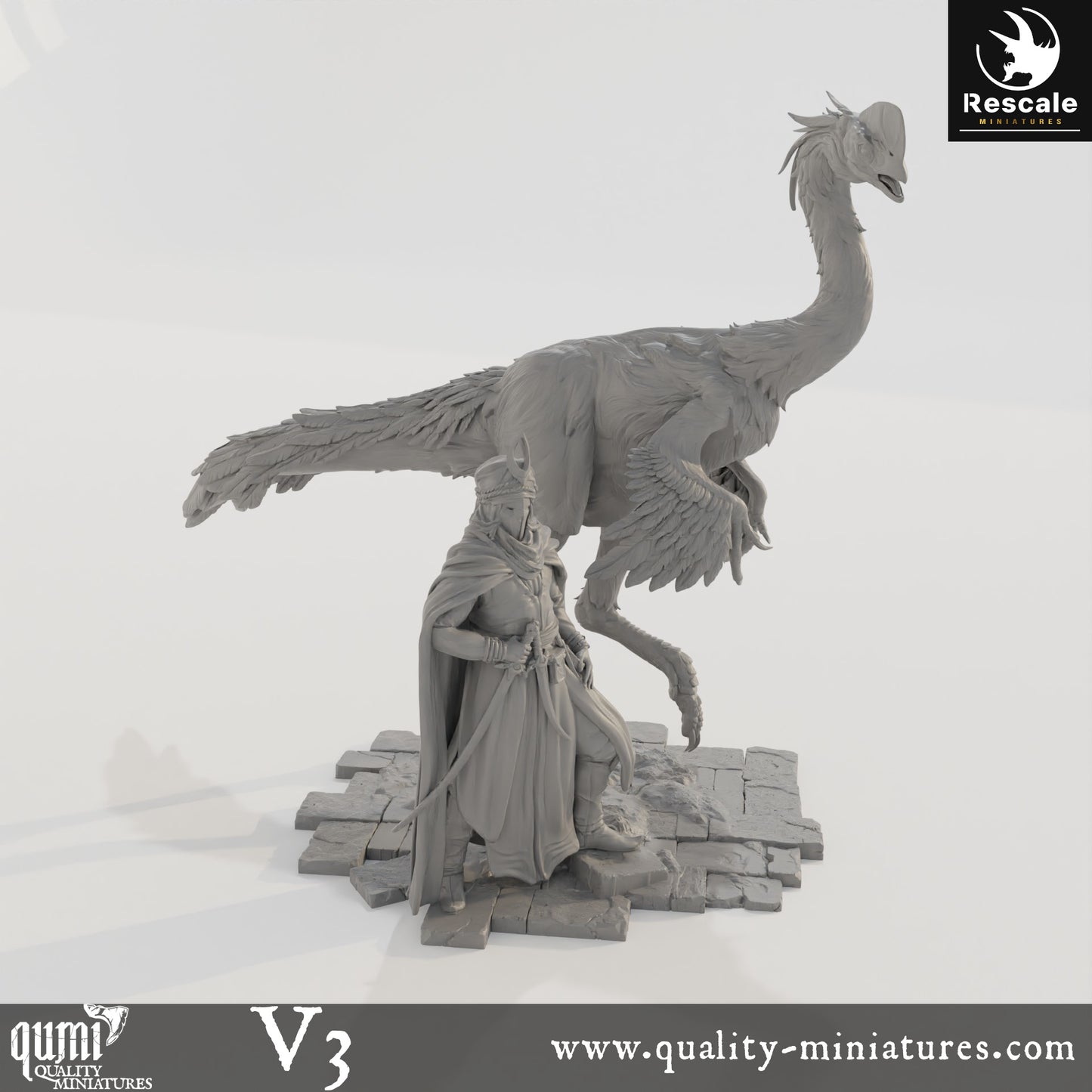 Guard Scene - Dinotopia - 32mm Tabletop RPG Mini - Qumi - Rescale Miniatures Quality Miniatures - Qumi