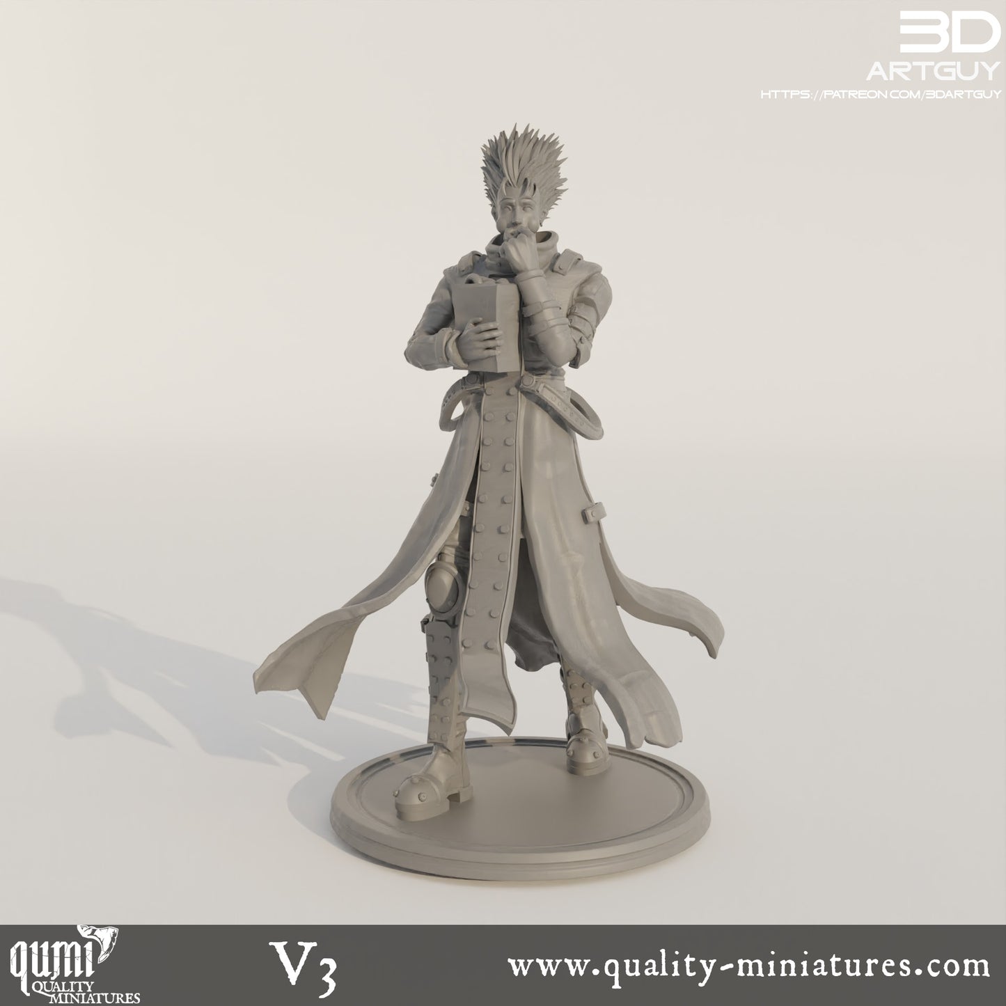 Gunslinger  - 32mm Tabletop RPG Mini - Qumi - 3D ArtGuy