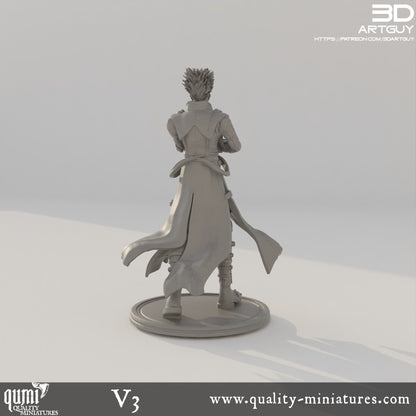 Gunslinger  - 32mm Tabletop RPG Mini - Qumi - 3D ArtGuy