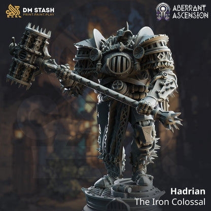 Hadrian - The Iron Colossal - 32mm 75mm Tabletop RPG Mini - Qumi - DM Stash Quality Miniatures - Qumi