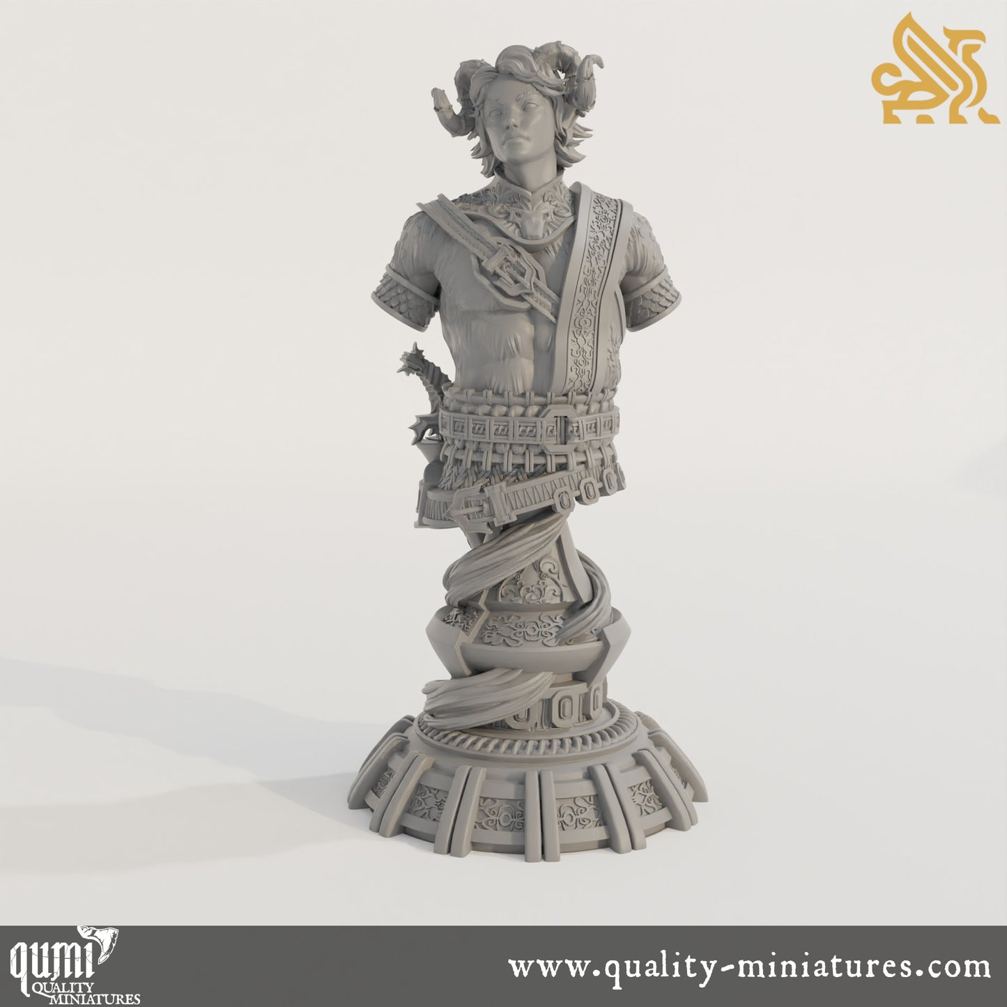 Heron Bust - 32mm Tabletop RPG Mini - Qumi - DM Stash Quality Miniatures - Qumi