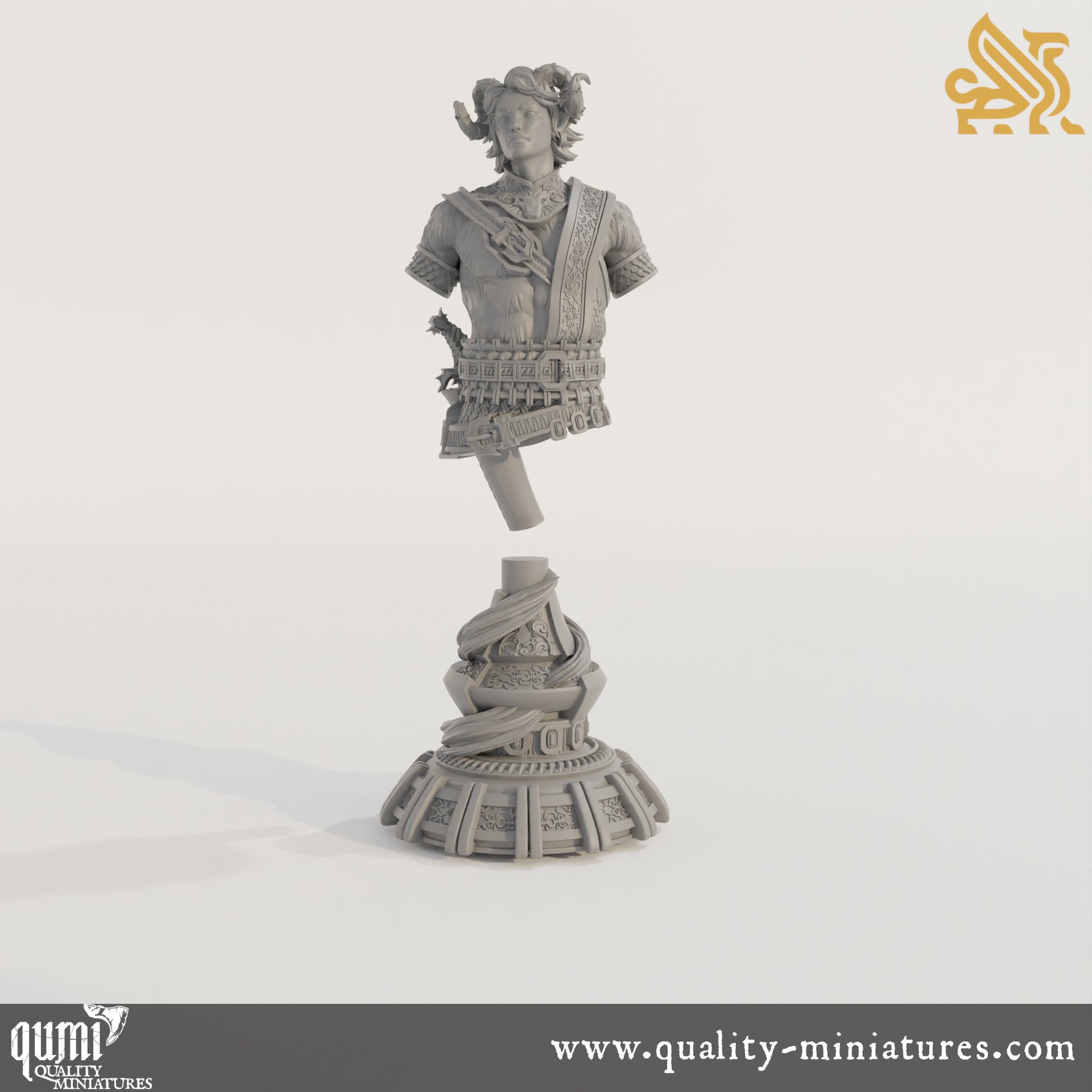 Heron Bust - 32mm Tabletop RPG Mini - Qumi - DM Stash Quality Miniatures - Qumi