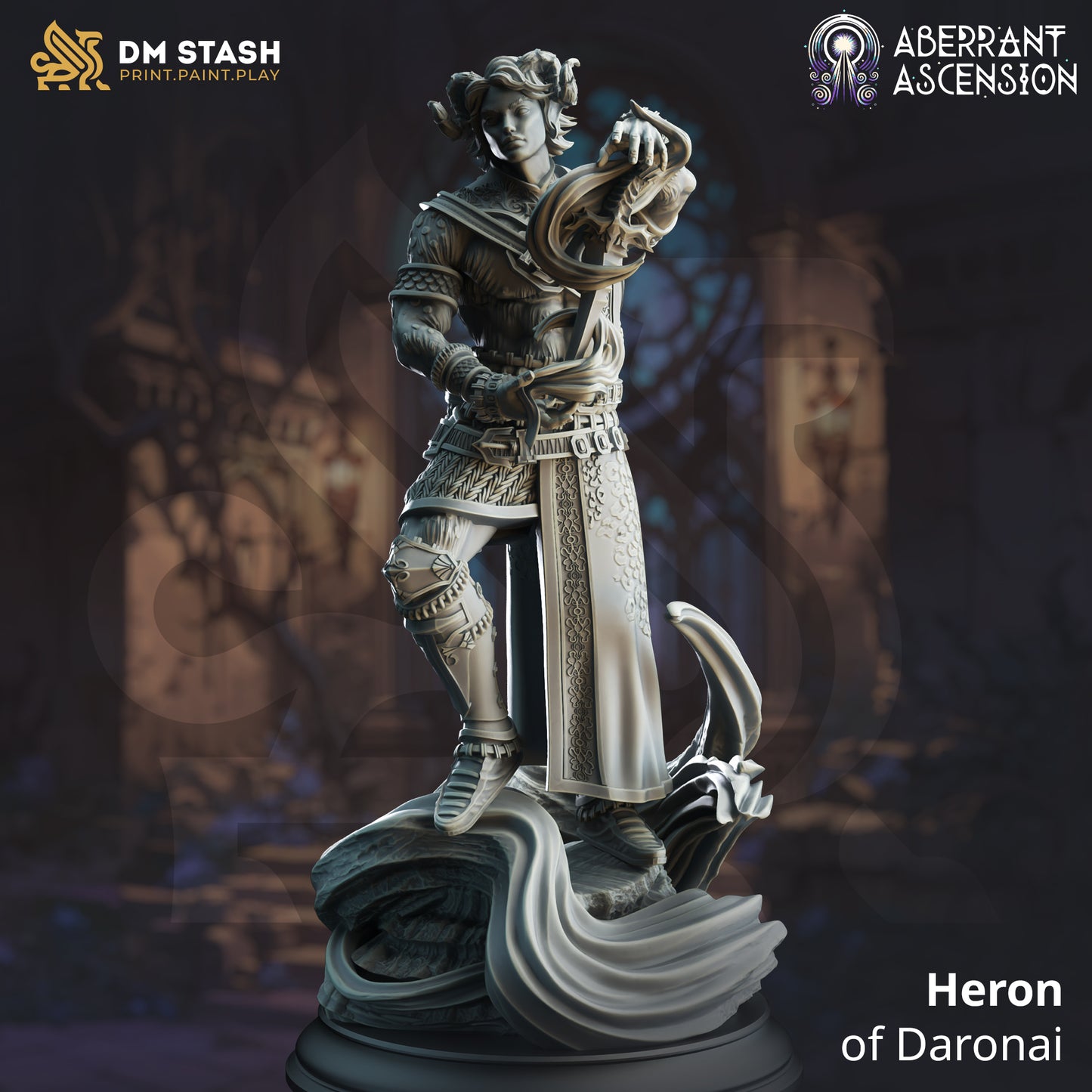 Heron of Daronai - 32mm 75mm Tabletop RPG Mini - Qumi - DM Stash Quality Miniatures - Qumi