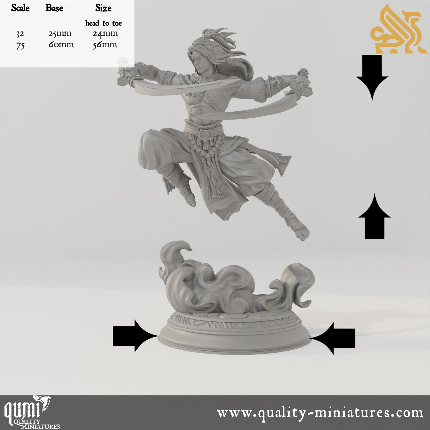 Hudin the Summer Breeze - 32mm 75mm Tabletop RPG Mini - Qumi - DM Stash