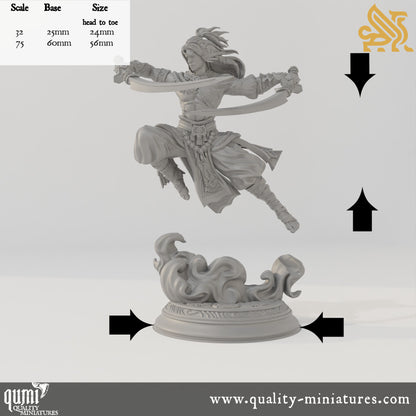 Hudin the Summer Breeze - 32mm 75mm Tabletop RPG Mini - Qumi - DM Stash