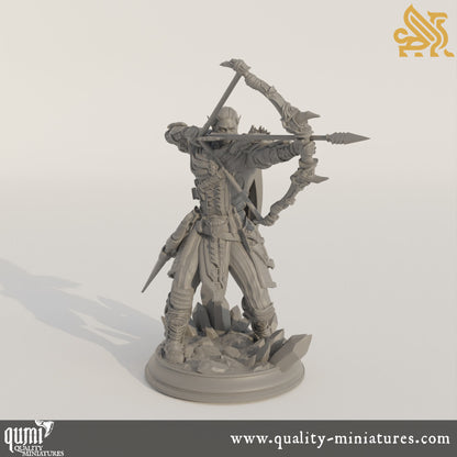 Indua_ne Viverik - Ranger of the Reaches - 32mm 75mm Tabletop RPG Mini - Qumi - DM Stash