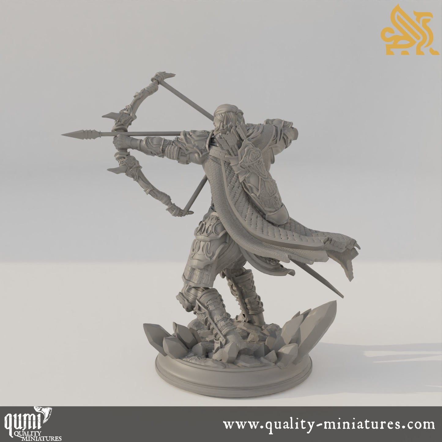 Indua_ne Viverik - Ranger of the Reaches - 32mm 75mm Tabletop RPG Mini - Qumi - DM Stash