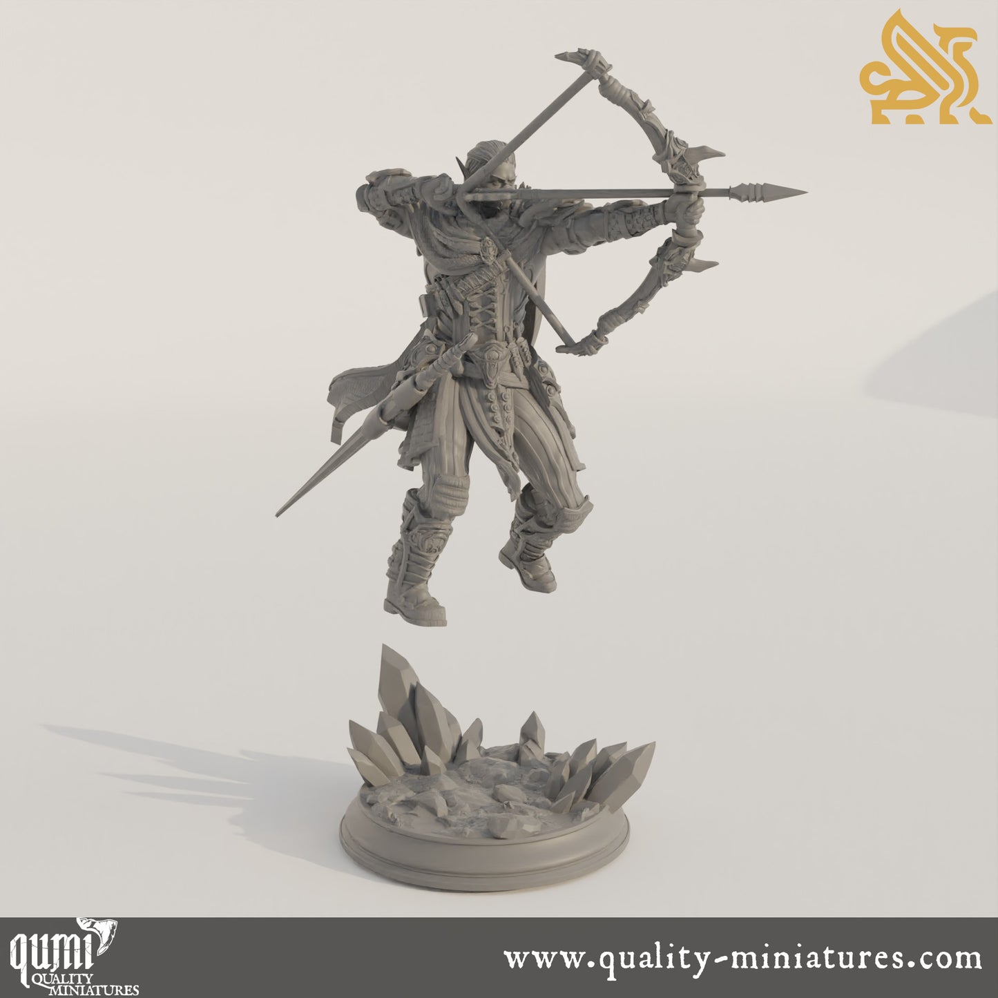 Indua_ne Viverik - Ranger of the Reaches - 32mm 75mm Tabletop RPG Mini - Qumi - DM Stash