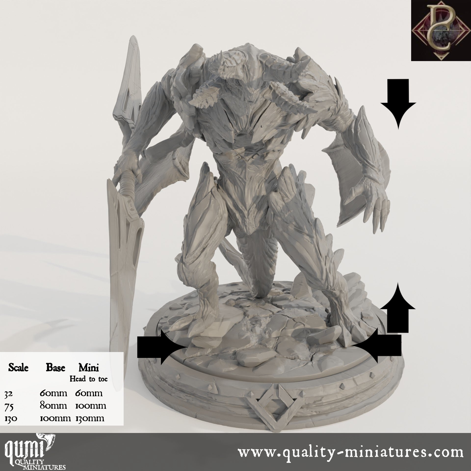 Irgren, Azghorath's will - 32mm Tabletop RPG Mini - up to XL Size - Qumi - Parasite Collectibles Quality Miniatures - Qumi