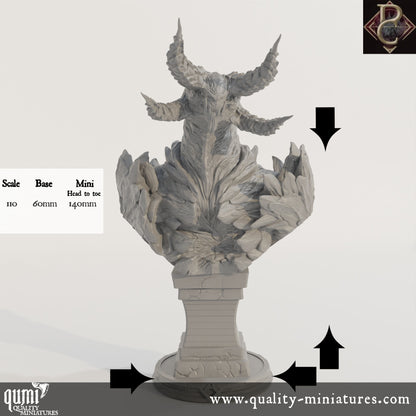 Irgren Bust - 32mm Tabletop RPG Mini - Qumi - Parasite Collectibles Quality Miniatures - Qumi