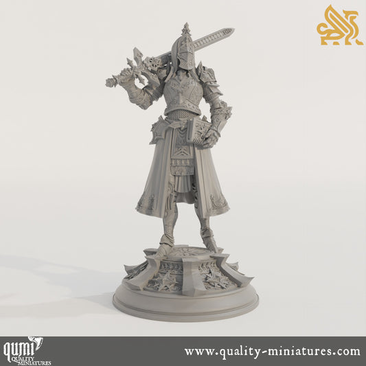 Johanna Saffron the Pious - Maiden Knight - 32mm 75mm Tabletop RPG Mini - Qumi - DM Stash Quality Miniatures - Qumi