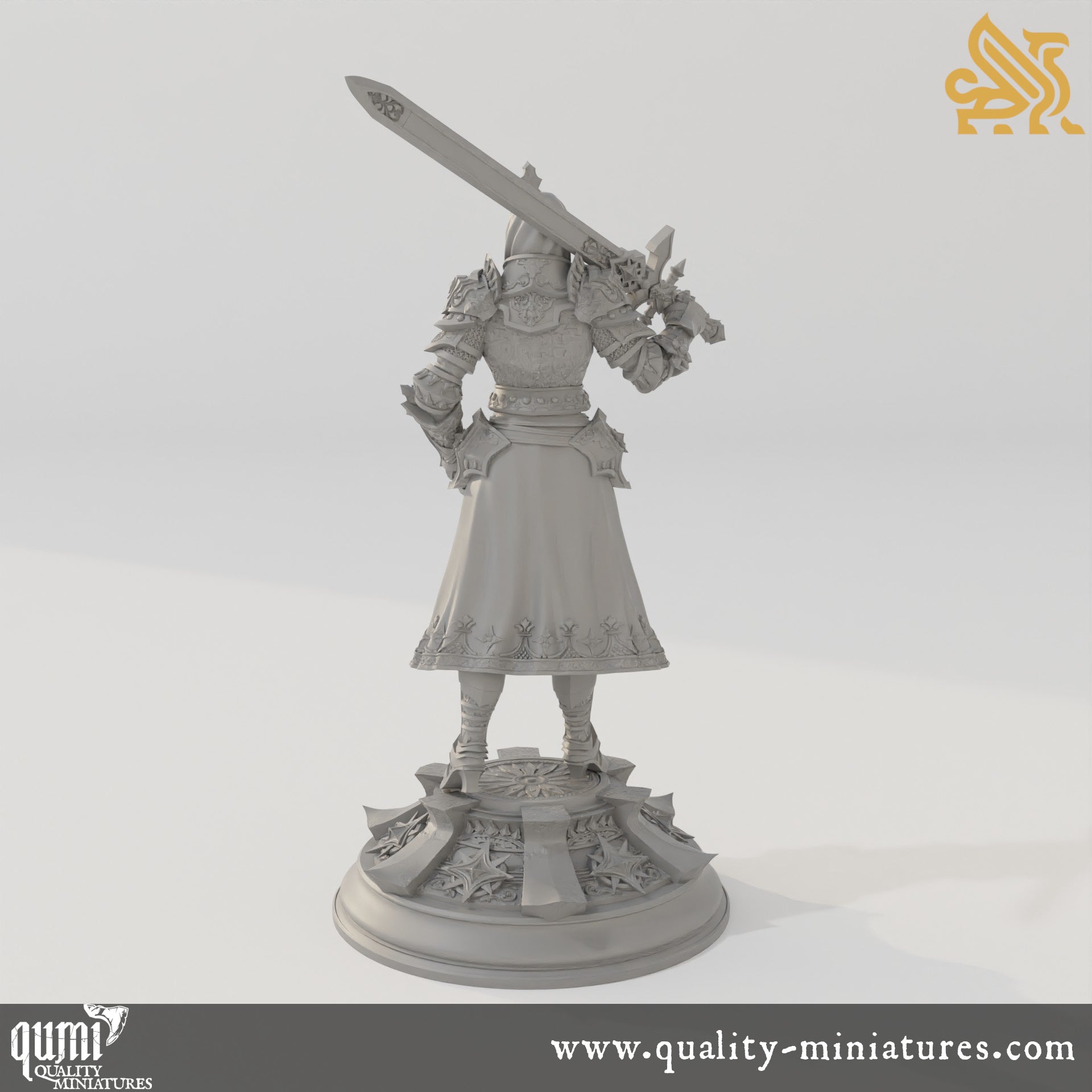 Johanna Saffron the Pious - Maiden Knight - 32mm 75mm Tabletop RPG Mini - Qumi - DM Stash Quality Miniatures - Qumi