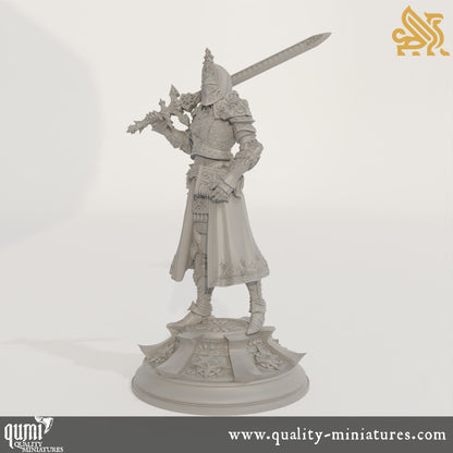 Johanna Saffron the Pious - Maiden Knight - 32mm 75mm Tabletop RPG Mini - Qumi - DM Stash Quality Miniatures - Qumi