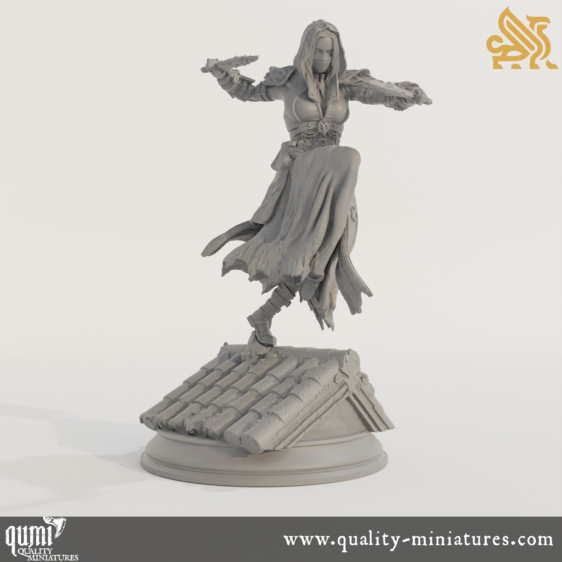 Karena - The Airborne Psionic - 32mm 75mm Tabletop RPG Mini - Qumi - DM Stash Quality Miniatures - Qumi