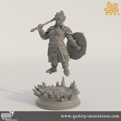 Kilda Swordreign - Cleric of Battle - 32mm 75mm Tabletop RPG Mini - Qumi - DM Stash