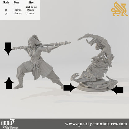 Kitarlia the Ascended Incarnate - 32mm 75mm Tabletop RPG Mini - Qumi - DM Stash