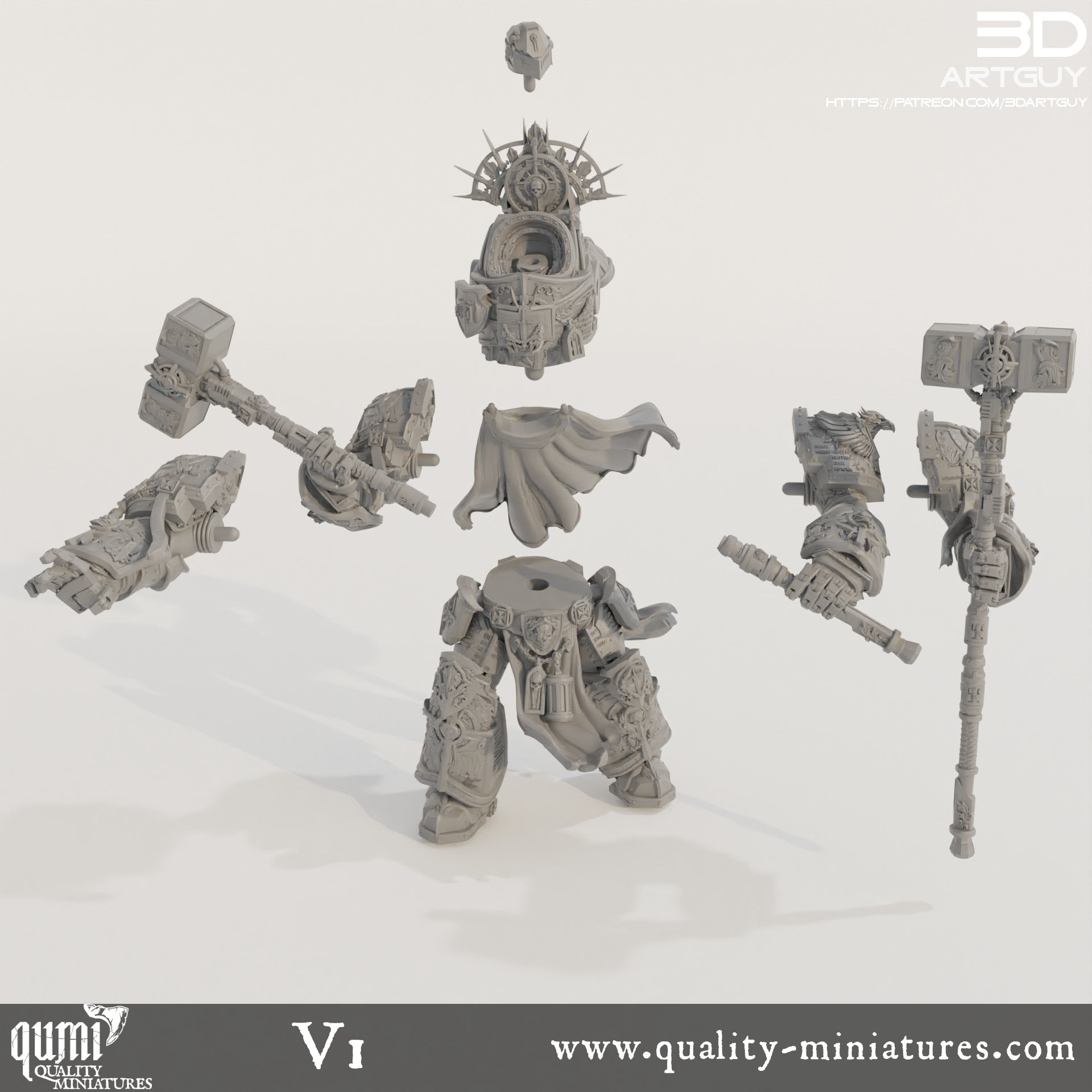 Knight Of Purity - 32mm Tabletop RPG Mini - Qumi Quality Miniatures - Qumi