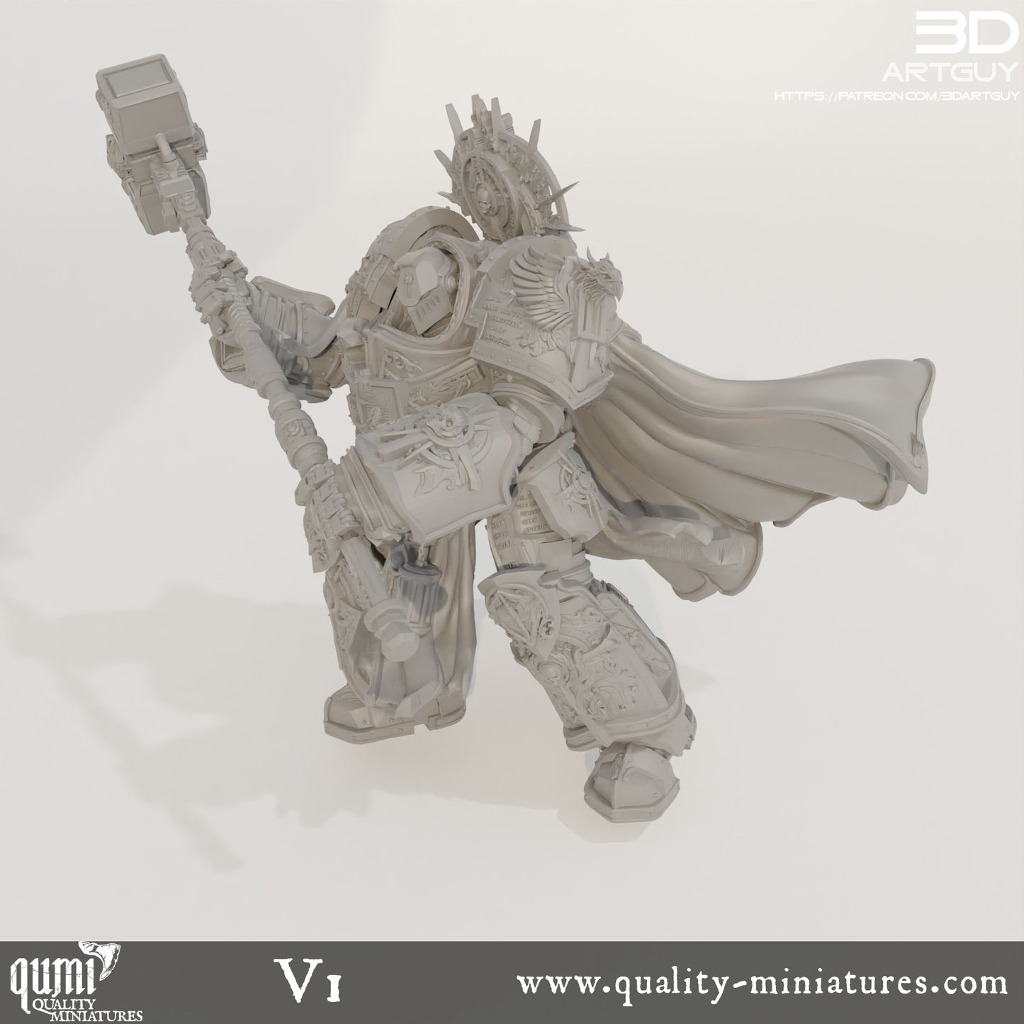 Knight Of Purity - 32mm Tabletop RPG Mini - Qumi Quality Miniatures - Qumi