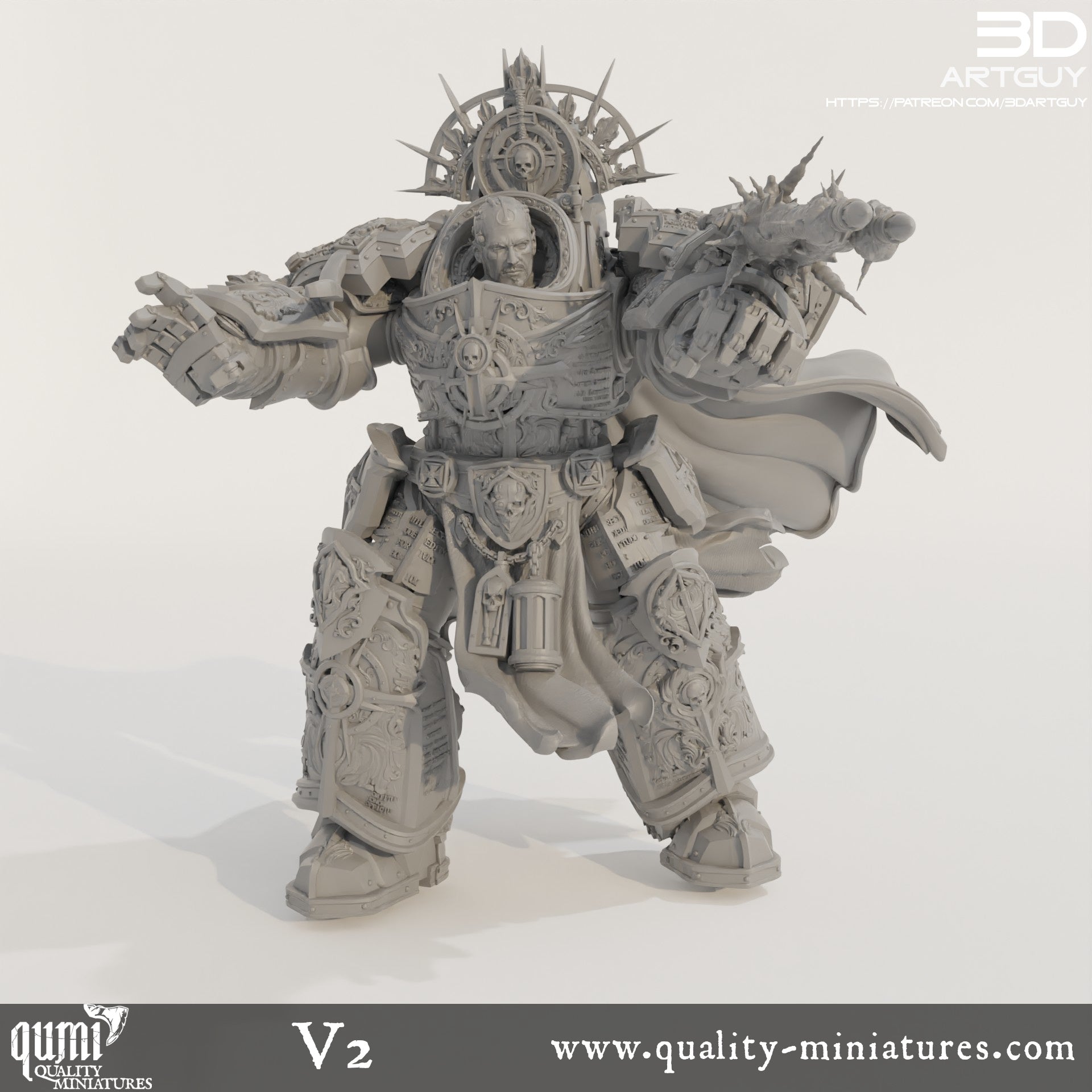 Knight Of Purity - 32mm Tabletop RPG Mini - Qumi Quality Miniatures - Qumi