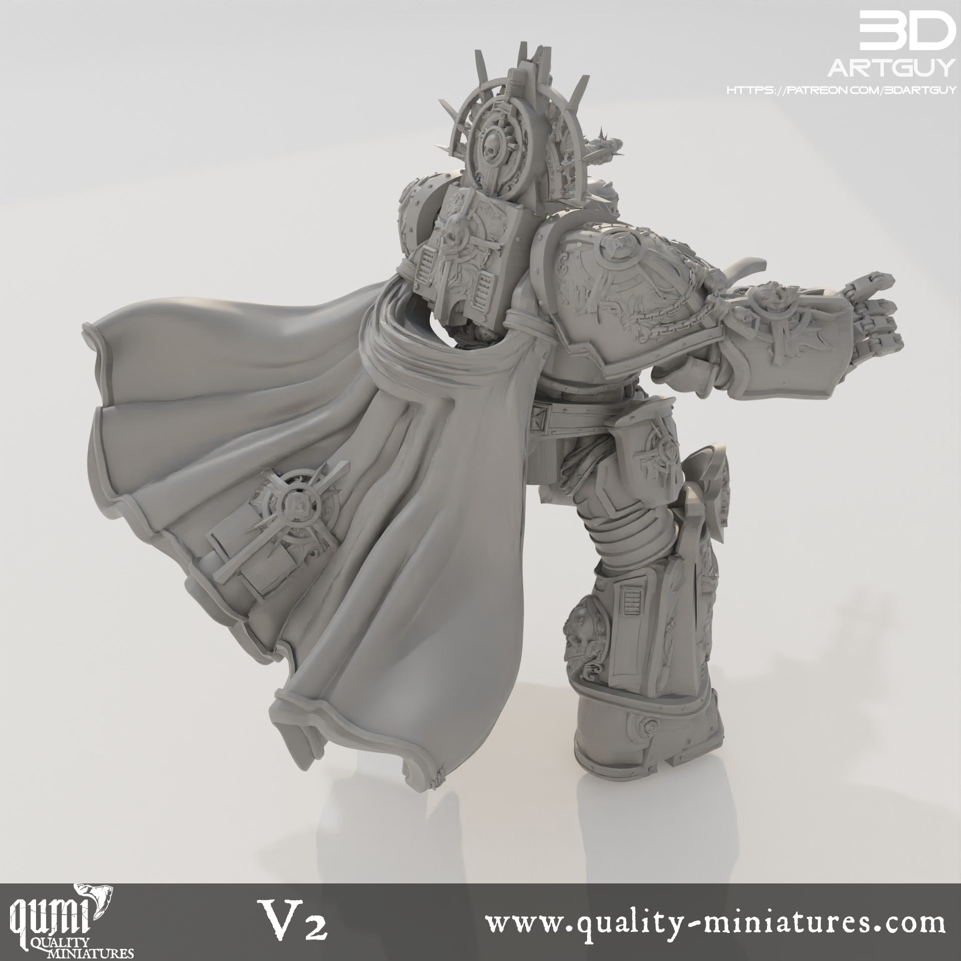 Knight Of Purity - 32mm Tabletop RPG Mini - Qumi Quality Miniatures - Qumi