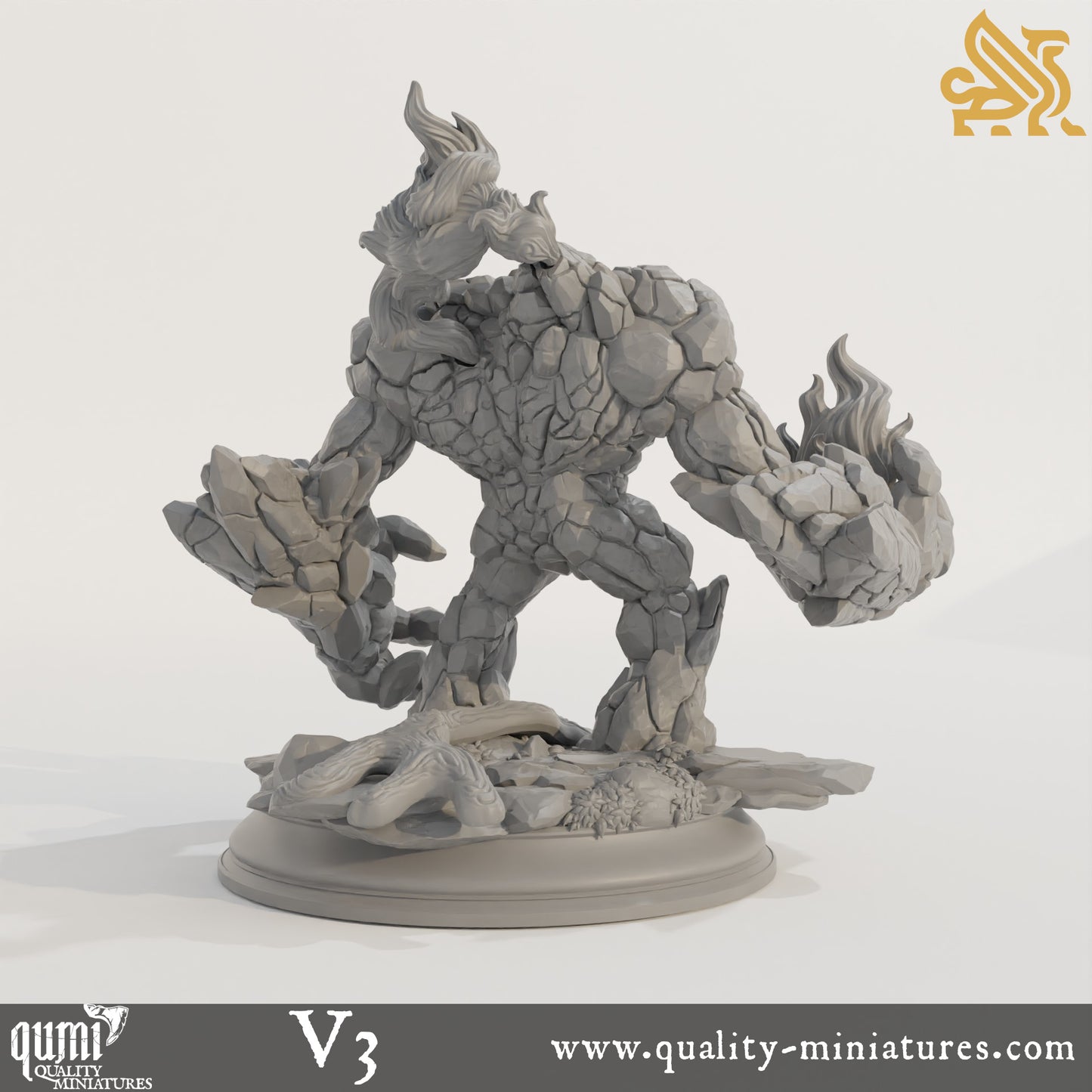 Elemental Golems - 32mm Tabletop RPG Mini - Qumi - DM Stash