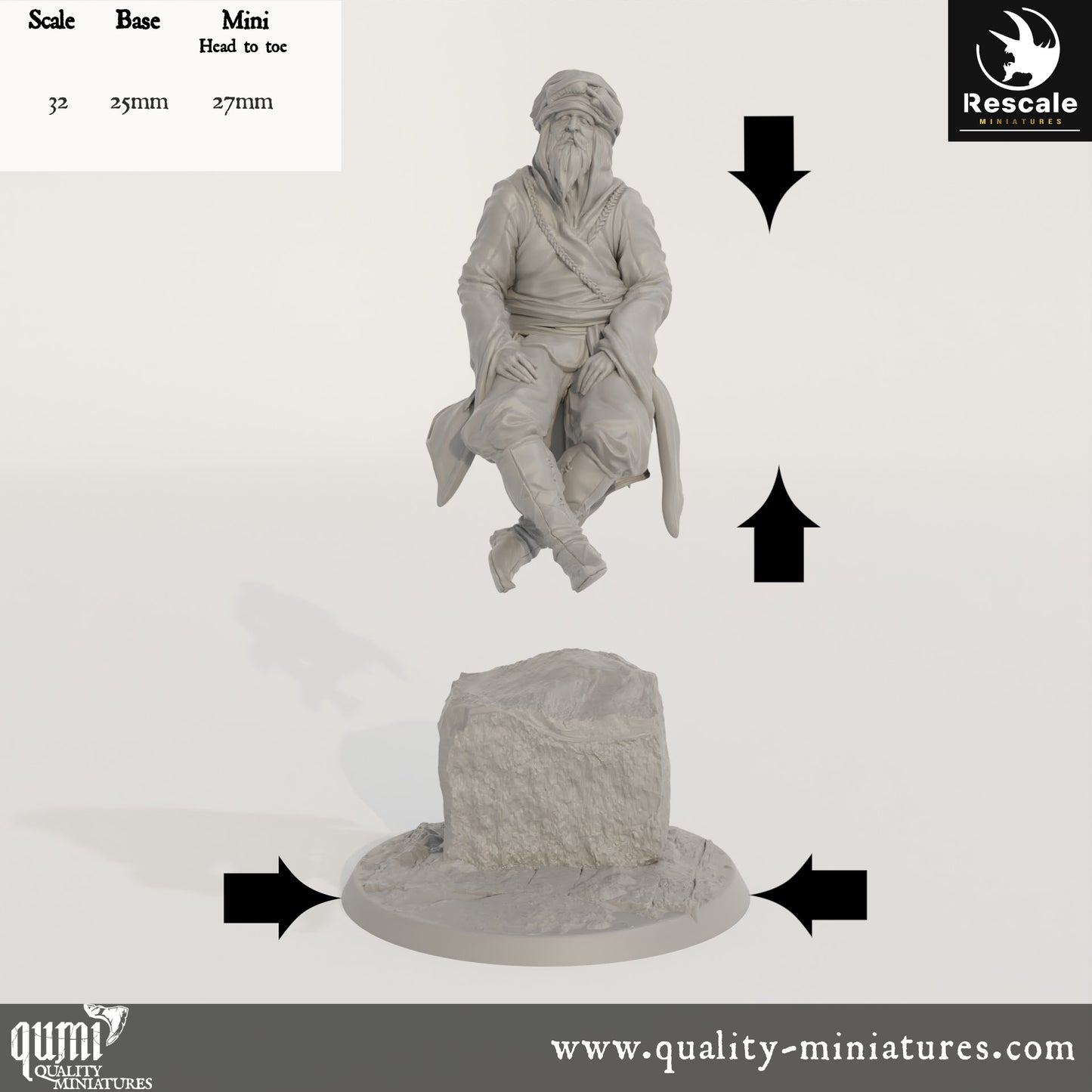 Look Elder - Dinotopia - 32mm Tabletop RPG Mini - Qumi - Rescale Miniatures Quality Miniatures - Qumi