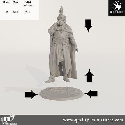 Look Lord - Dinotopia - 32mm Tabletop RPG Mini - Qumi - Rescale Miniatures Quality Miniatures - Qumi