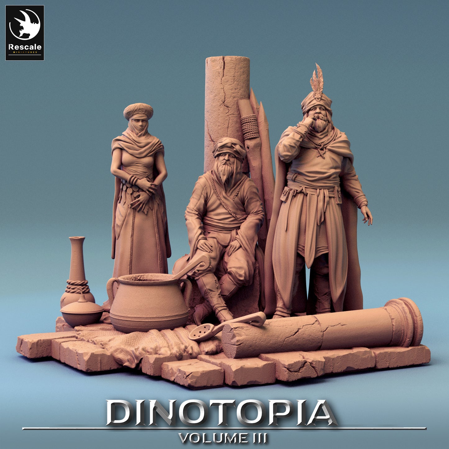 Look Scene - Dinotopia - 32mm Tabletop RPG Mini - Qumi - Rescale Miniatures Quality Miniatures - Qumi