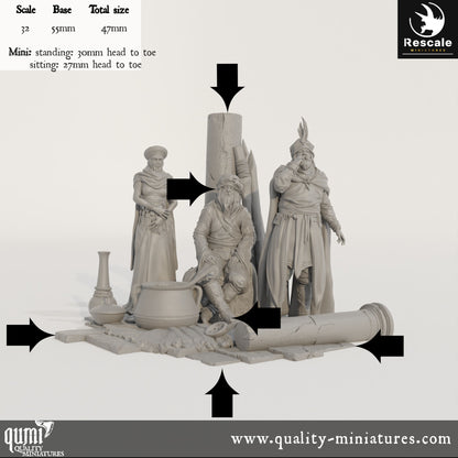 Look Scene - Dinotopia - 32mm Tabletop RPG Mini - Qumi - Rescale Miniatures Quality Miniatures - Qumi