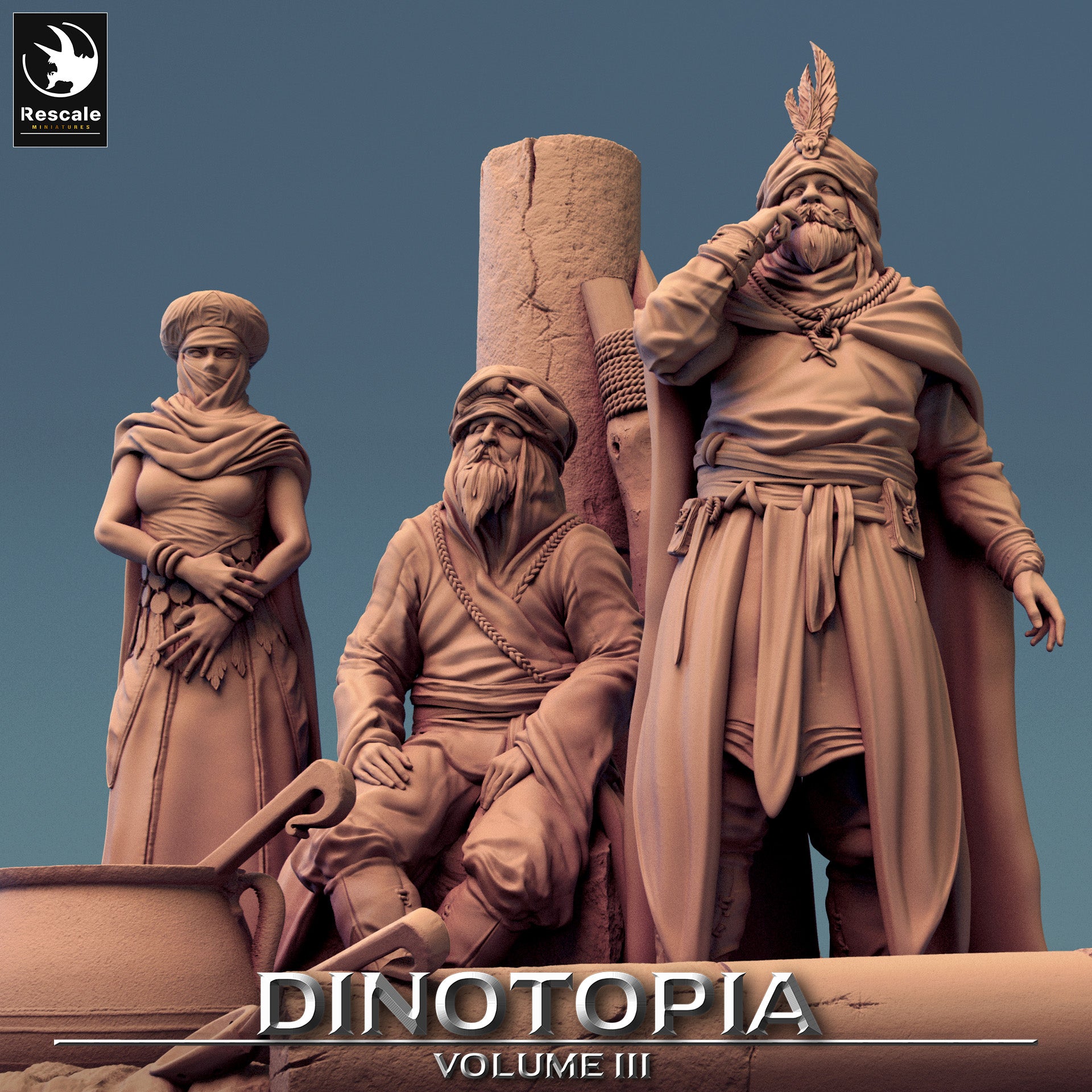 Look Scene - Dinotopia - 32mm Tabletop RPG Mini - Qumi - Rescale Miniatures Quality Miniatures - Qumi