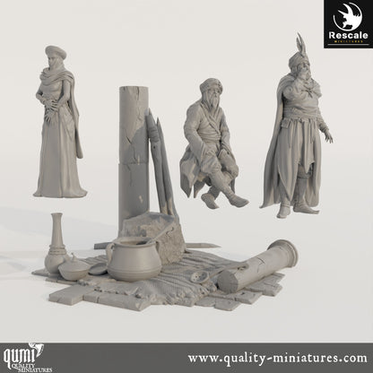 Look Scene - Dinotopia - 32mm Tabletop RPG Mini - Qumi - Rescale Miniatures Quality Miniatures - Qumi