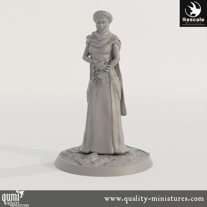 Look Woman - Dinotopia - 32mm Tabletop RPG Mini - Qumi - Rescale Miniatures Quality Miniatures - Qumi