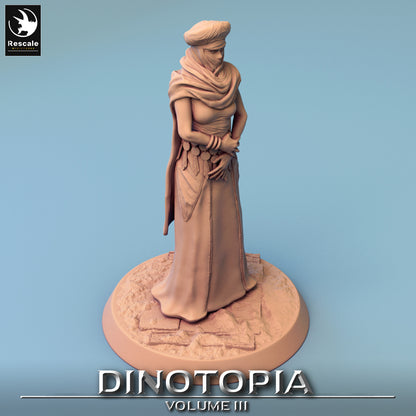 Look Woman - Dinotopia - 32mm Tabletop RPG Mini - Qumi - Rescale Miniatures Quality Miniatures - Qumi