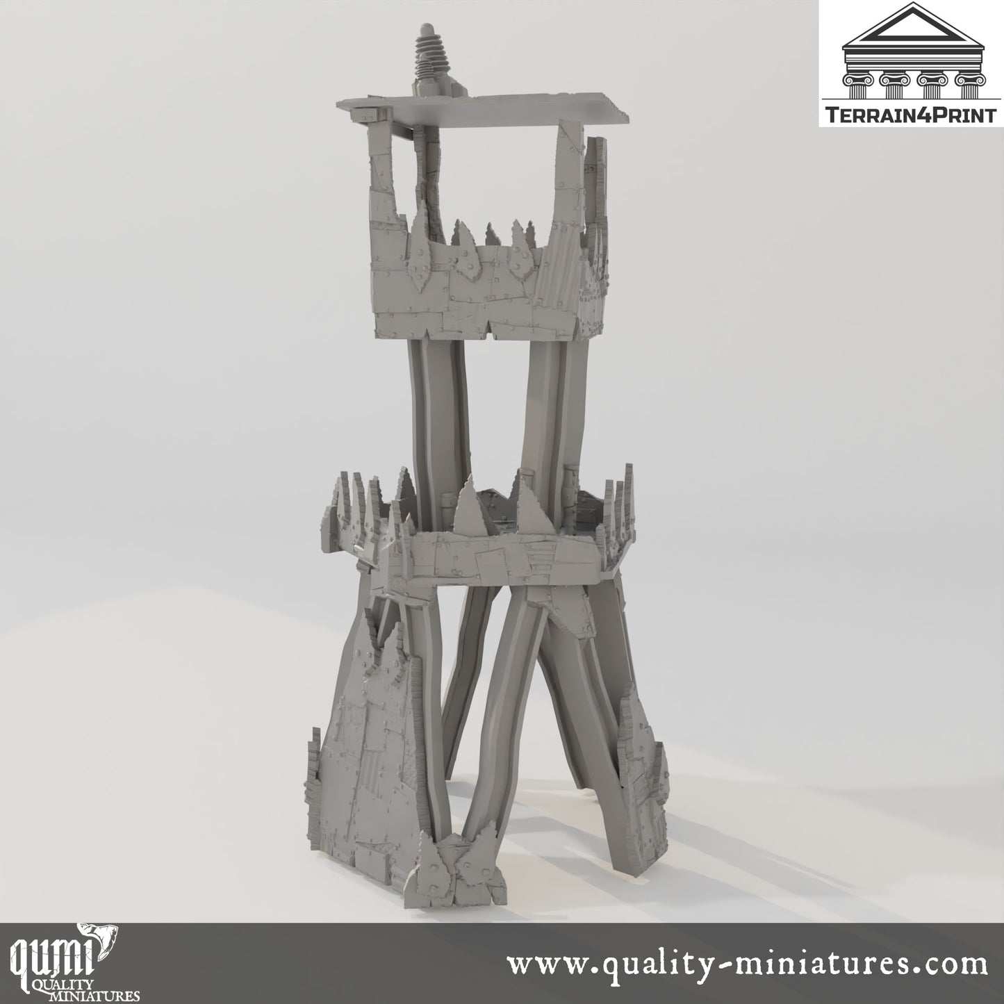 Lookout Tower - Rivet City - Resin Print - Tabletop RPG Terrain - Terrain4Print - Qumi Quality Miniatures - Qumi