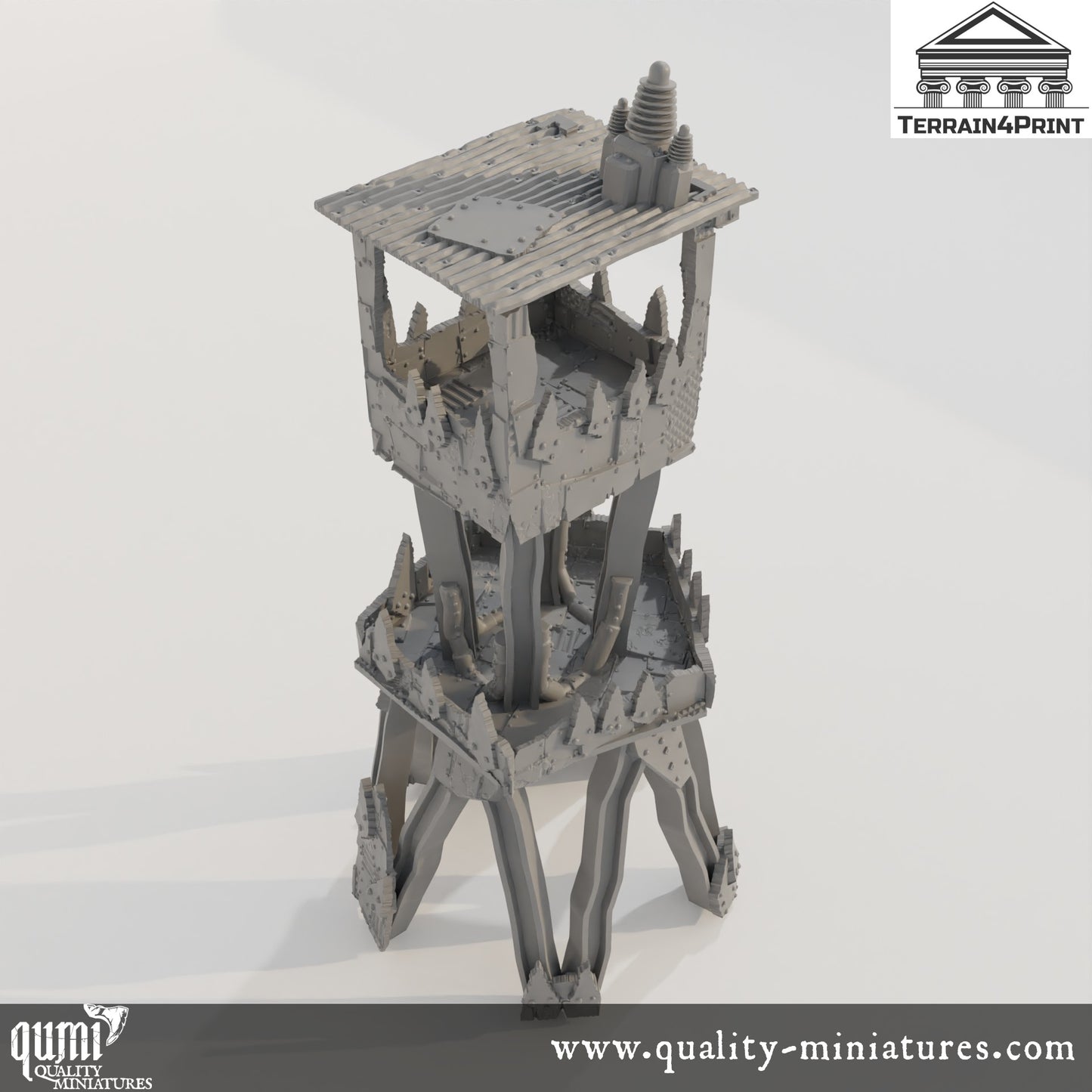 Lookout Tower - Rivet City - Resin Print - Tabletop RPG Terrain - Terrain4Print - Qumi Quality Miniatures - Qumi