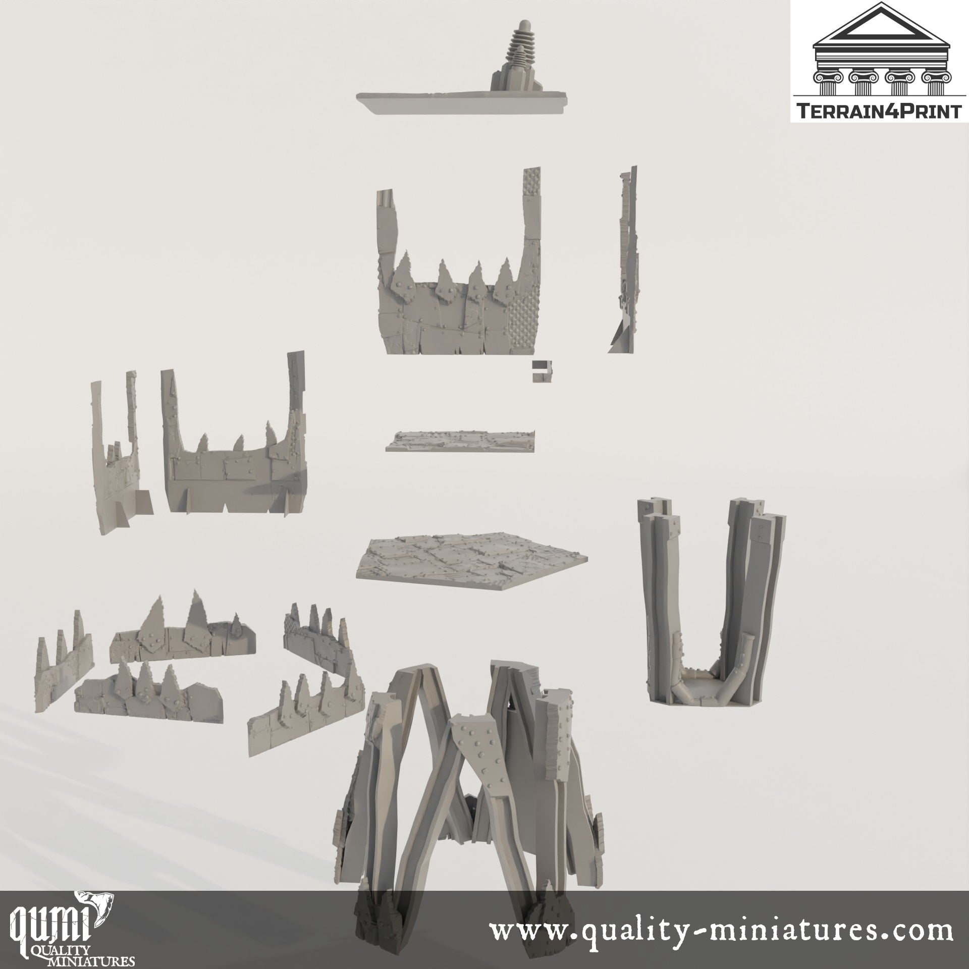 Lookout Tower - Rivet City - Resin Print - Tabletop RPG Terrain - Terrain4Print - Qumi Quality Miniatures - Qumi