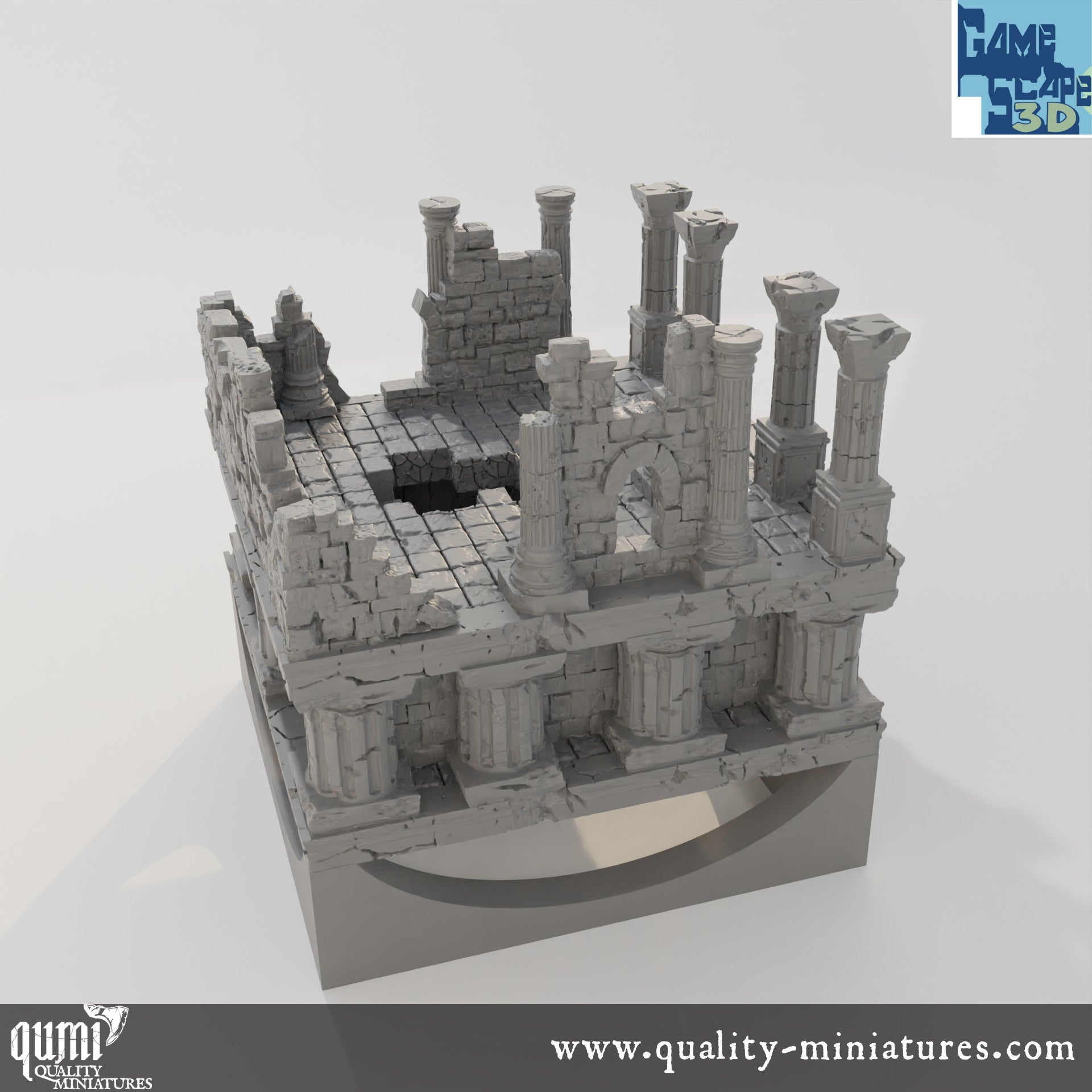 Lost City Center Temple - Resin Print - Tabletop RPG Terrain - GameScape3D - Qumi Quality Miniatures - Qumi