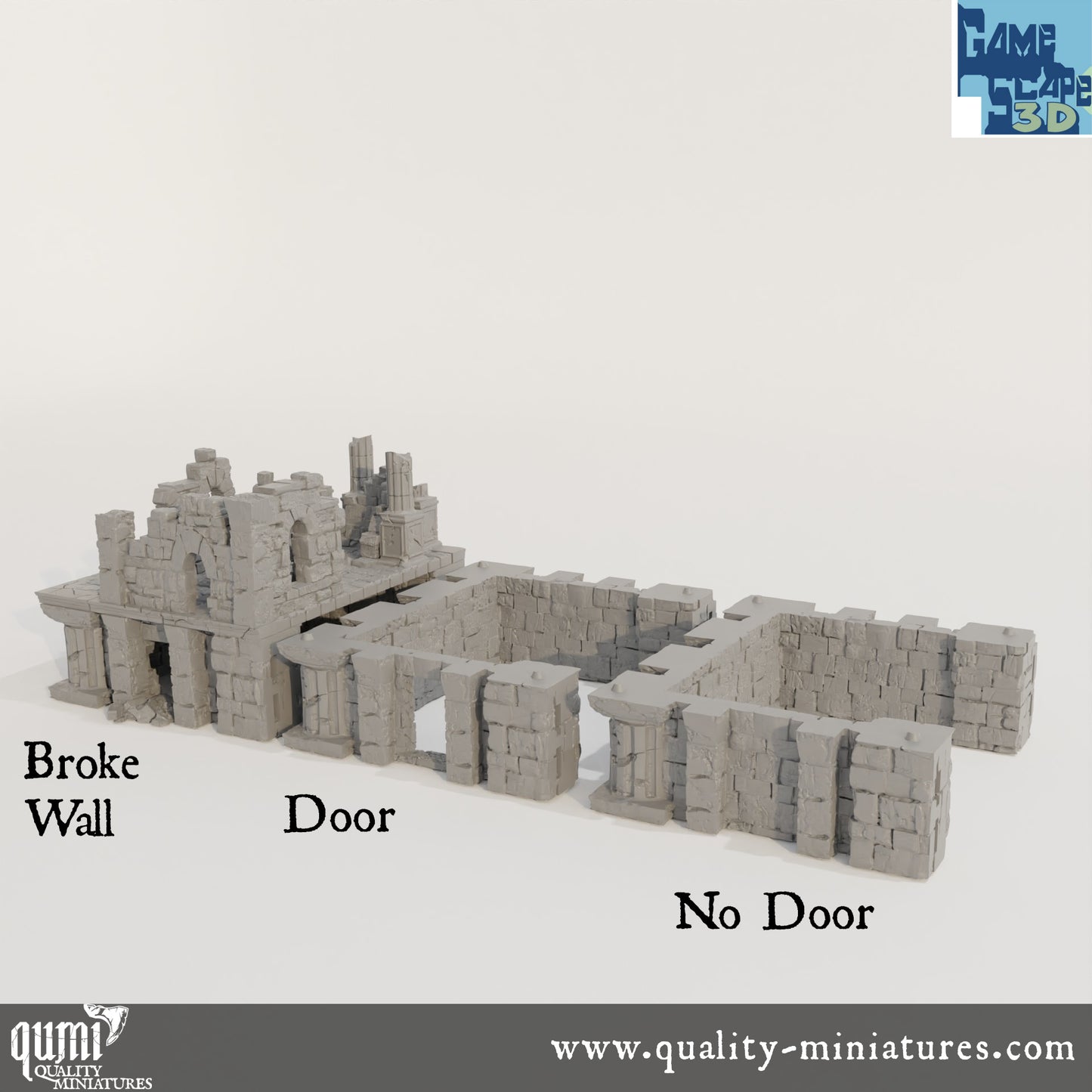 Lost City Ruin 1 - Resin Print - Tabletop RPG Terrain - GameScape3D - Qumi Quality Miniatures - Qumi