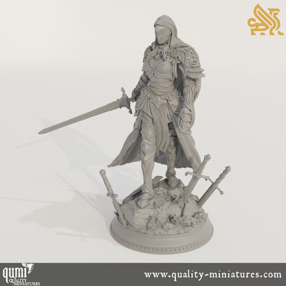 Lydia the Merciless - Duke’s Commander - 32mm 75mm Tabletop RPG Mini - Qumi - DM Stash Quality Miniatures - Qumi