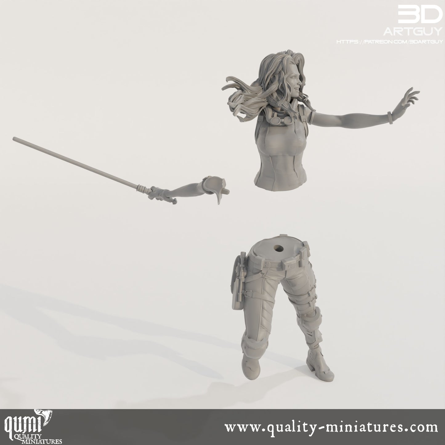 Maria Jacob - 32mm Tabletop RPG Mini - Qumi Quality Miniatures - Qumi