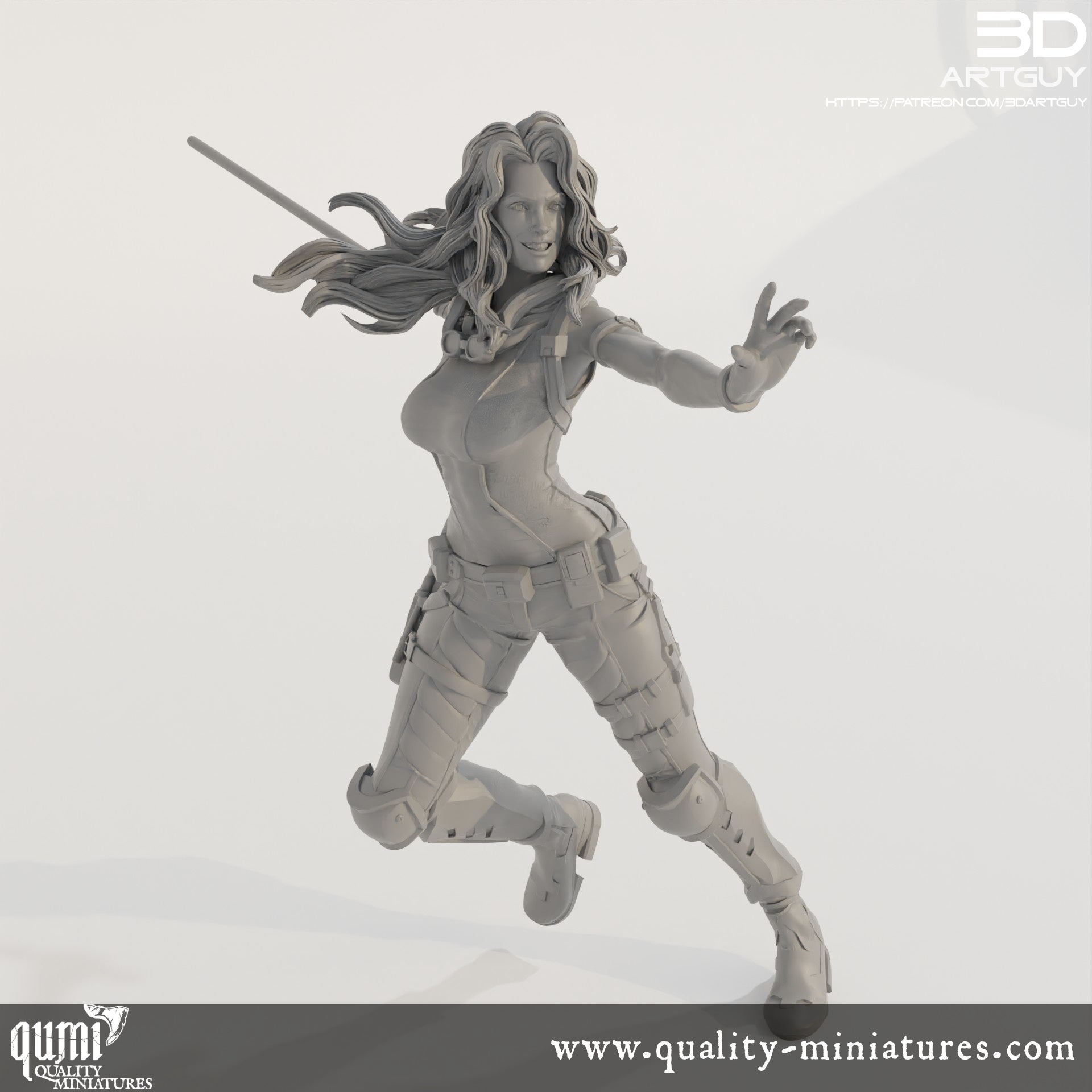 Maria Jacob - 32mm Tabletop RPG Mini - Qumi Quality Miniatures - Qumi