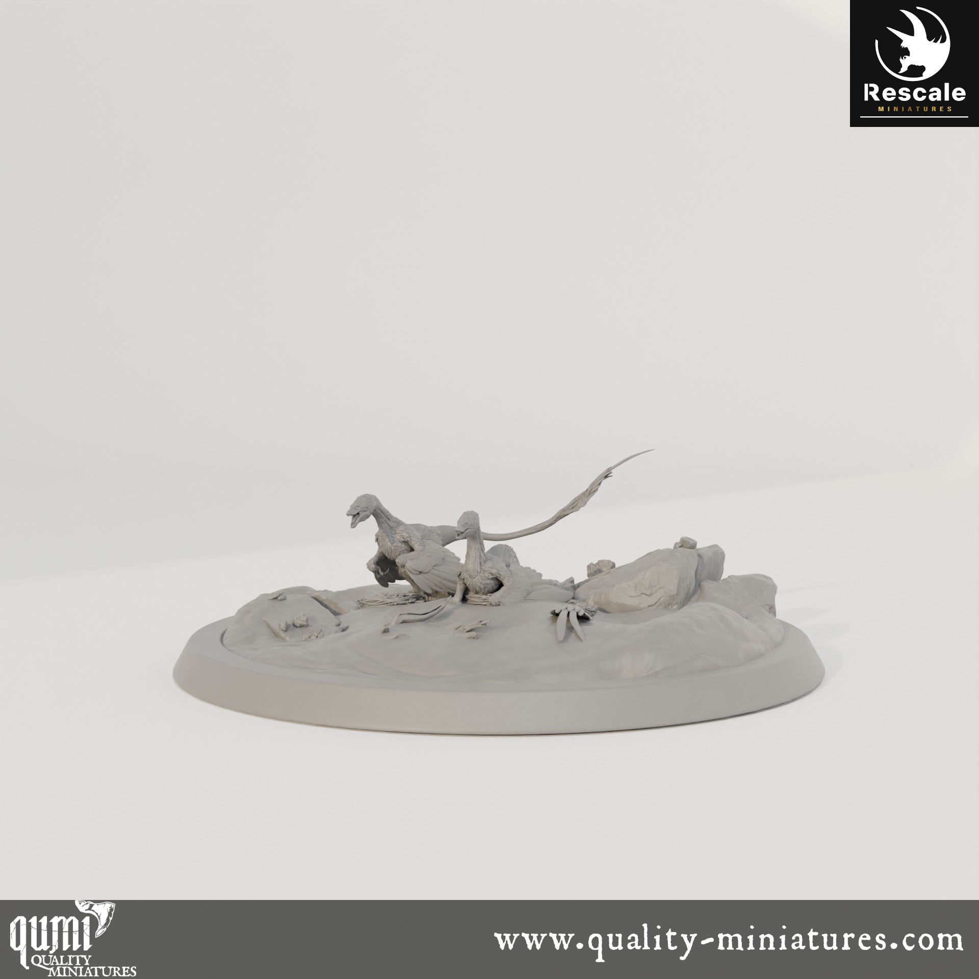 Microraptor Nest - Dinotopia - 32mm Tabletop RPG Mini - Qumi - Rescale Miniatures Quality Miniatures - Qumi