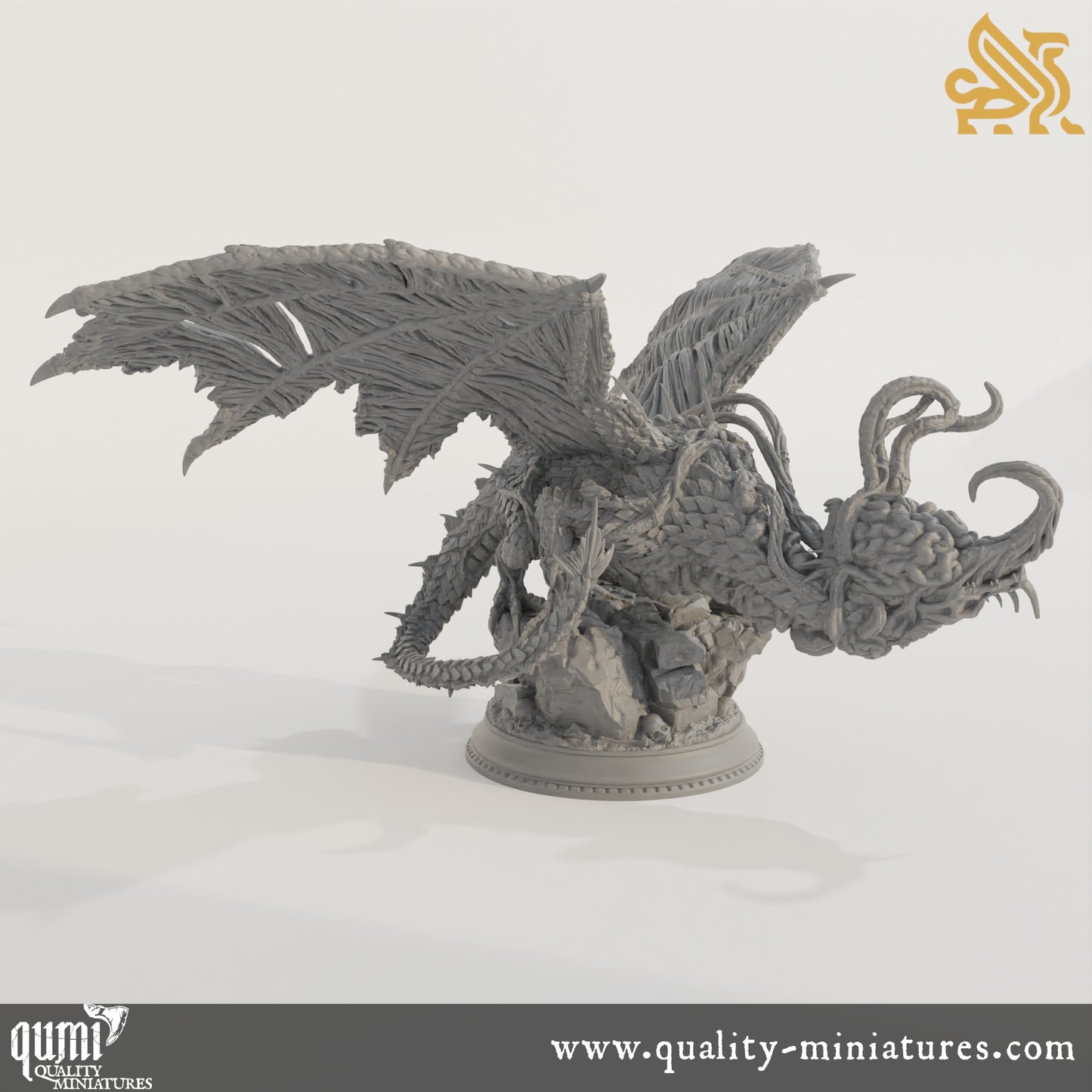 Midorius the Remade - Eldritch Flayer Dragon - 32mm Tabletop RPG Mini - Qumi - DM Stash Quality Miniatures - Qumi