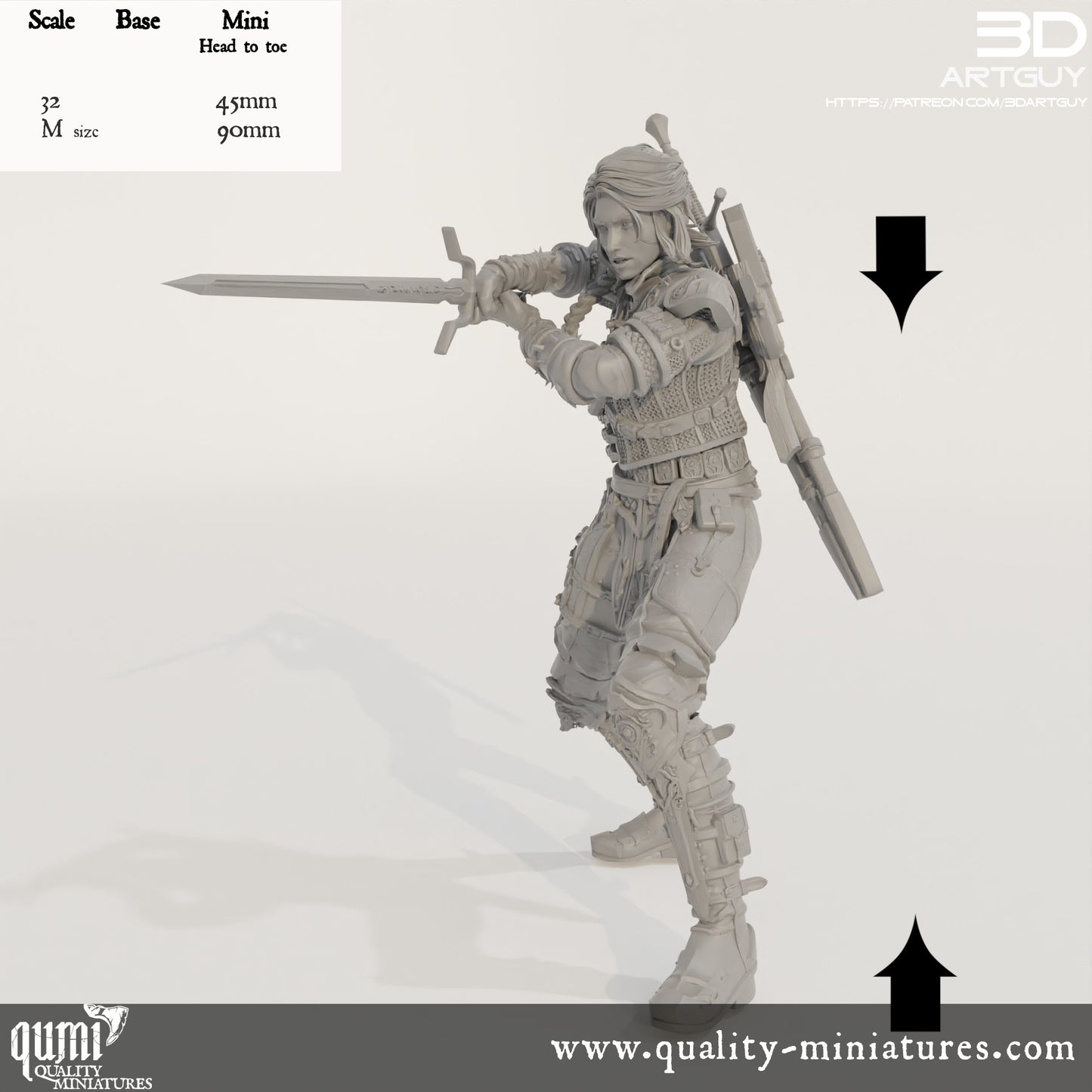 Monster Hunter - 32mm Tabletop RPG Mini - Qumi Quality Miniatures - Qumi