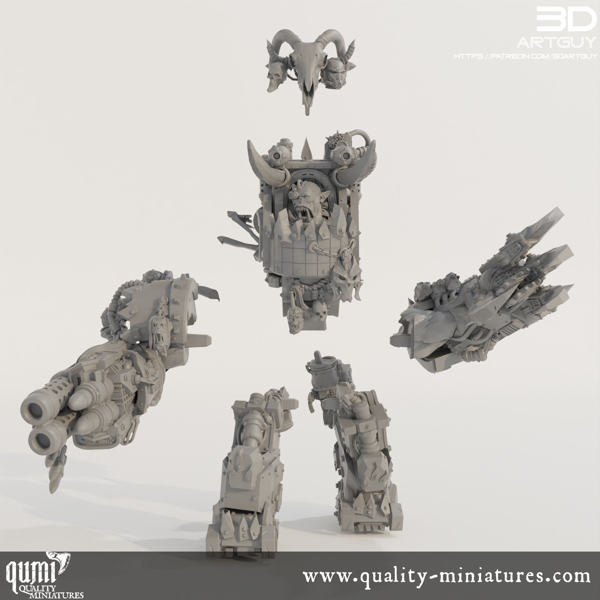 Orc King - 32mm Tabletop RPG Mini - Qumi Quality Miniatures - Qumi