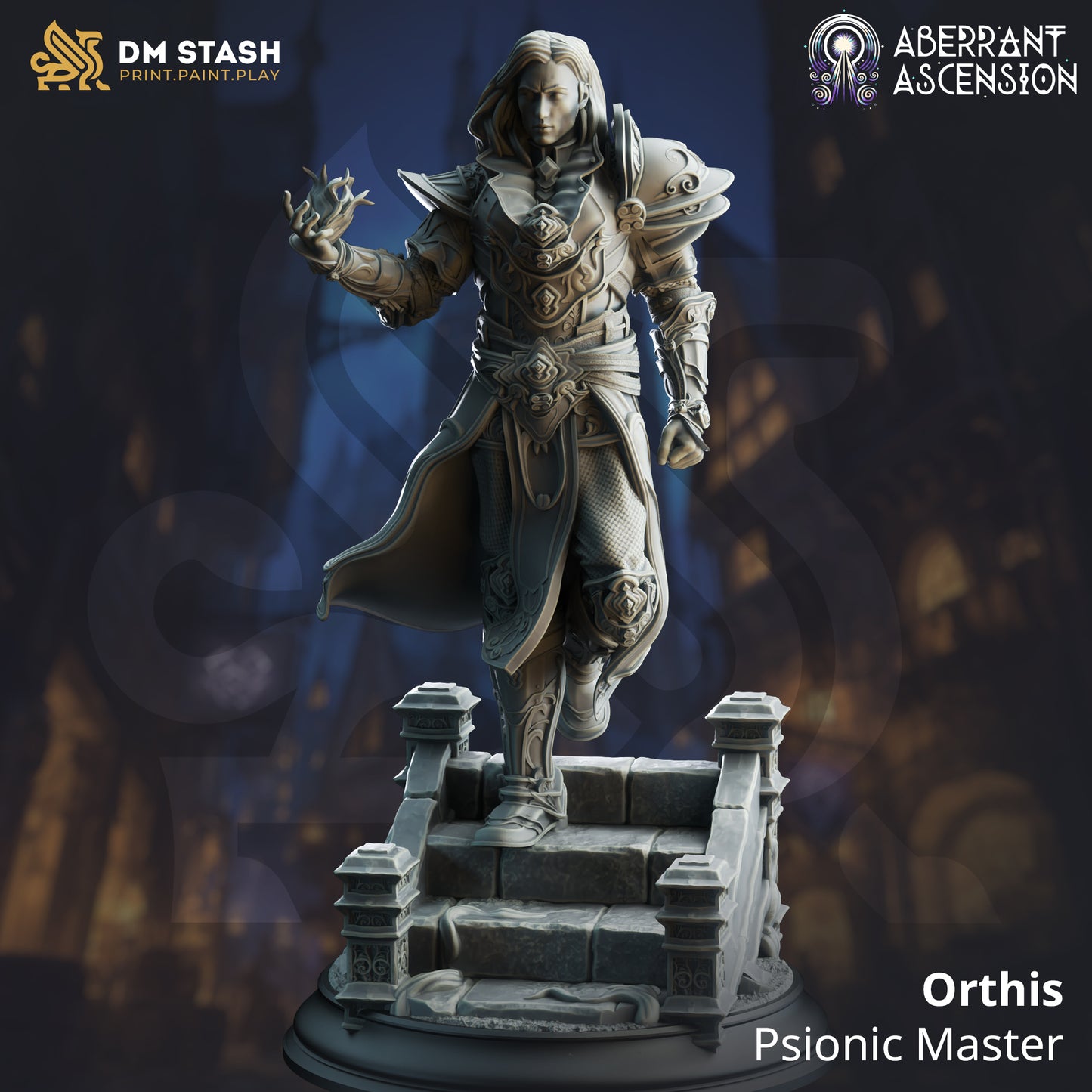 Orthis - Psionic Master - 32mm 75mm Tabletop RPG Mini - Qumi - DM Stash Quality Miniatures - Qumi