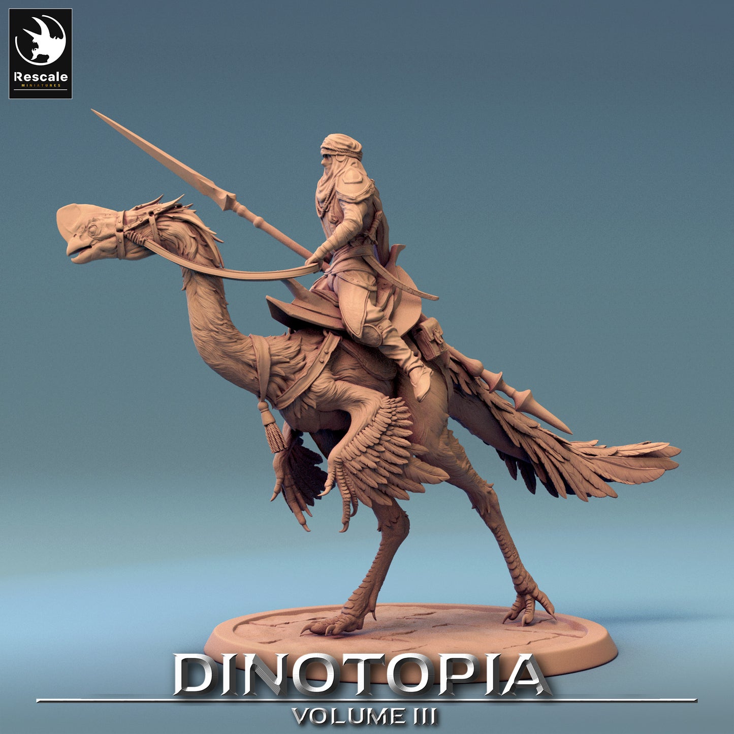 Oviraptor - Dinotopia - 32mm Tabletop RPG Mini - Qumi - Rescale Miniatures Quality Miniatures - Qumi