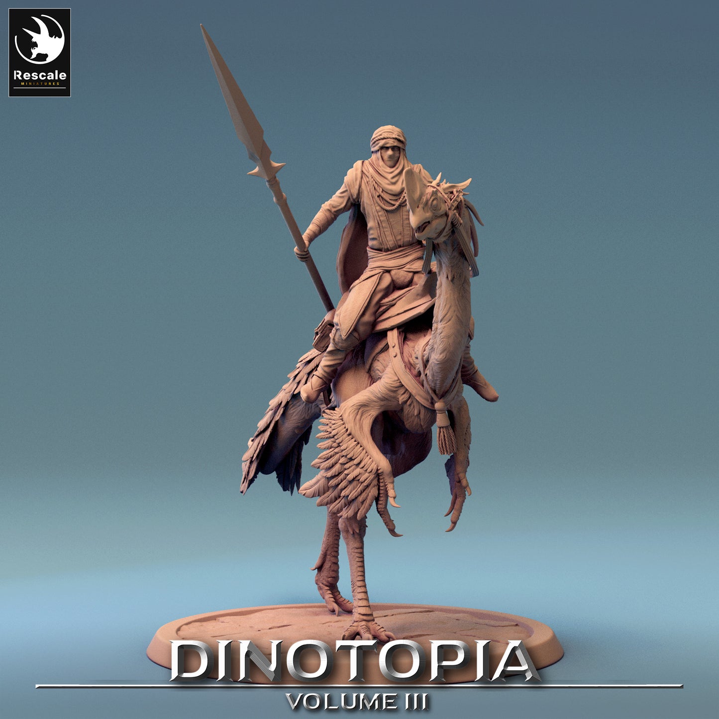 Oviraptor - Dinotopia - 32mm Tabletop RPG Mini - Qumi - Rescale Miniatures Quality Miniatures - Qumi